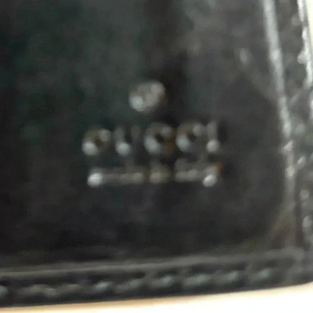 Gucci GG  unisex black canvas/ leather wallet